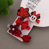 1 Set =5PCS girls flowers hair clips cartoon hairpins toddlers kids Children Animal Bow SAFE Barrettes Hair Accessories Headwear