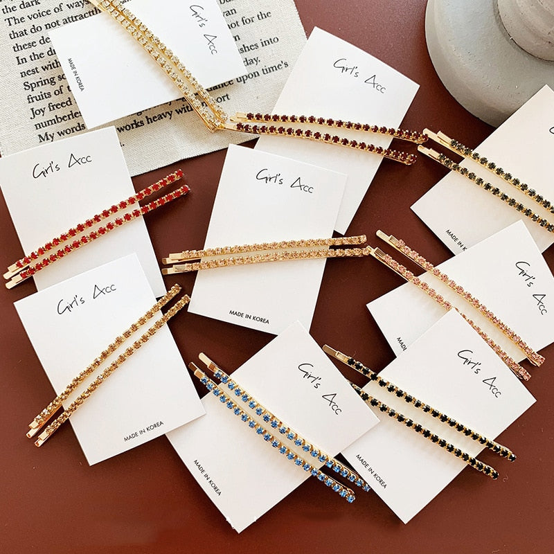 Pair of Elegant Bobby Pins in Selection of Simulated Pearls or Stones