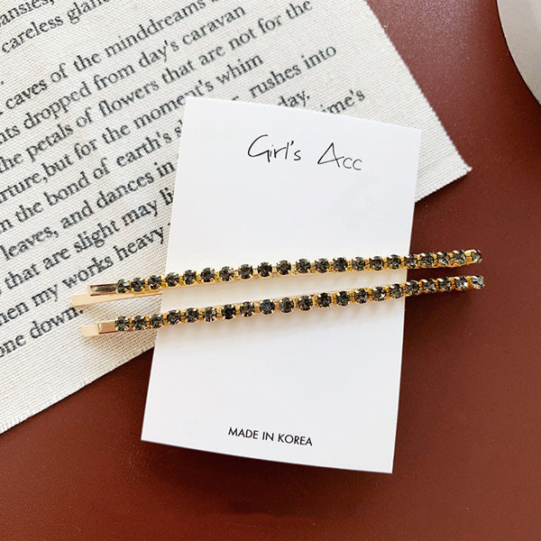 Pair of Elegant Bobby Pins in Selection of Simulated Pearls or Stones