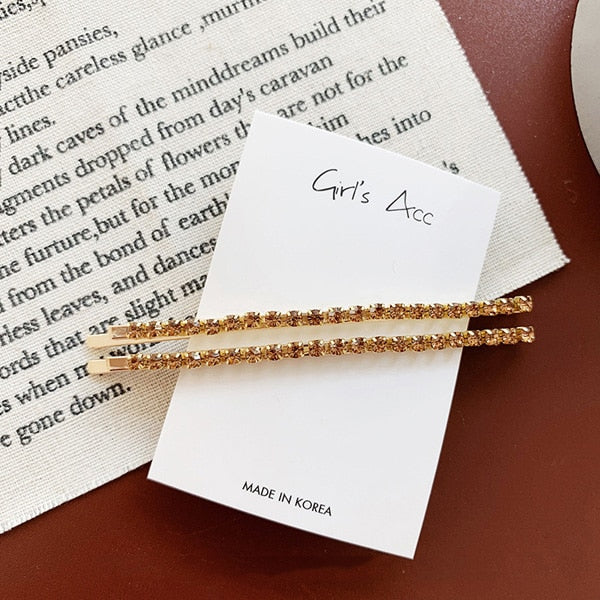 Pair of Elegant Bobby Pins in Selection of Simulated Pearls or Stones