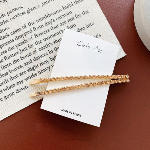 Pair of Elegant Bobby Pins in Selection of Simulated Pearls or Stones