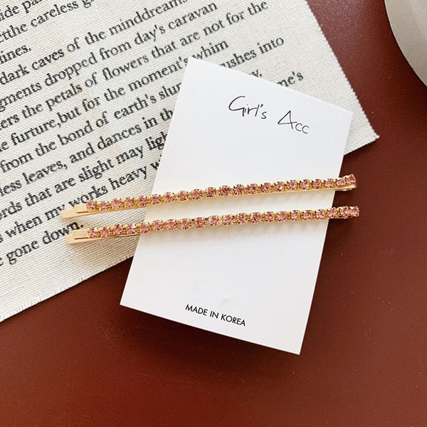 Pair of Elegant Bobby Pins in Selection of Simulated Pearls or Stones