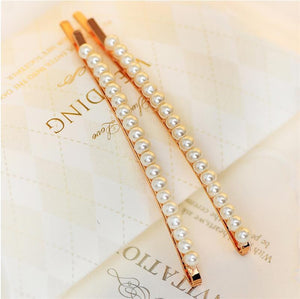 Pair of Elegant Bobby Pins in Selection of Simulated Pearls or Stones