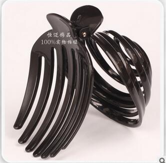 1pc free shipping Hair Claw Clips Women Banana Barrettes Bright black Hairpins Hair Accessories For Women Clips Clamp CL-S069