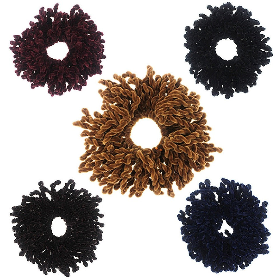 Volumising Scrunchie Velvet Big Hair Tie Bun Clip Hijab Scarf Volumizer Elastic Hair Bands