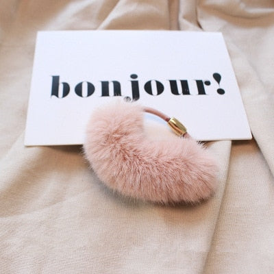 Soft Faux Fur Hair Elastic in Classic Popular Colors