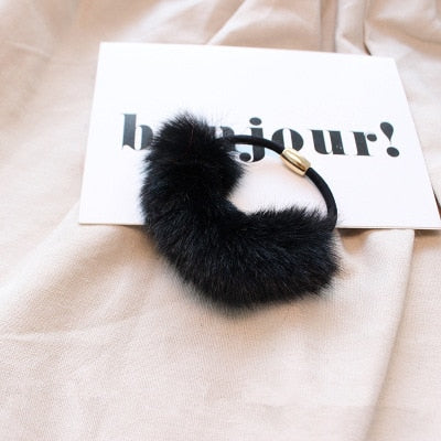 Soft Faux Fur Hair Elastic in Classic Popular Colors
