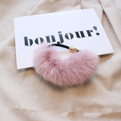 Soft Faux Fur Hair Elastic in Classic Popular Colors