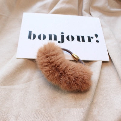Soft Faux Fur Hair Elastic in Classic Popular Colors