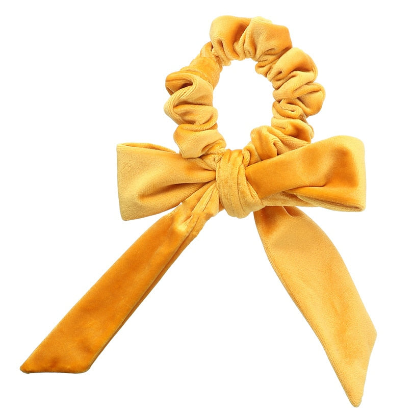Velvet Bow Scrunchies