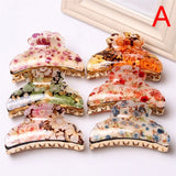 Set of 6 Beautifully Patterned Pastel Claw Hair Clips
