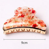 Set of 6 Beautifully Patterned Pastel Claw Hair Clips
