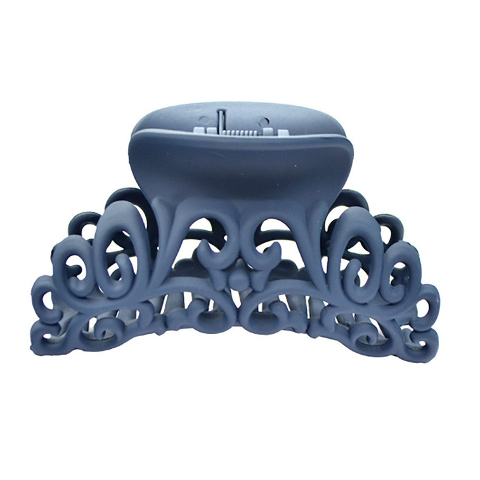 3 Large Carved Polymer Hair Claw Clips for Thicker Hair