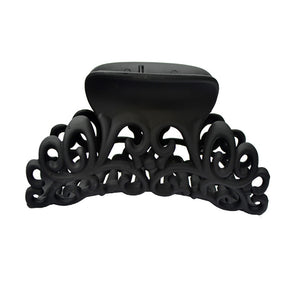 3 Large Carved Polymer Hair Claw Clips for Thicker Hair