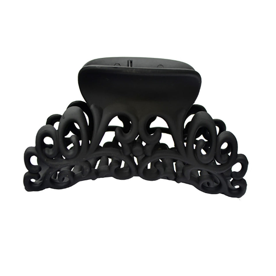 3 Large Carved Polymer Hair Claw Clips for Thicker Hair