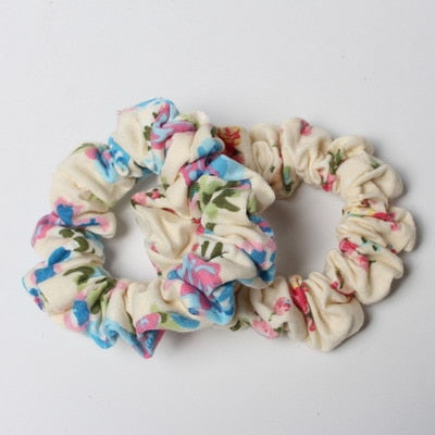 2 Pretty Ponytail Holder Hair Scrunchies