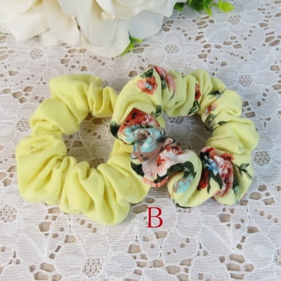 2 Pretty Ponytail Holder Hair Scrunchies