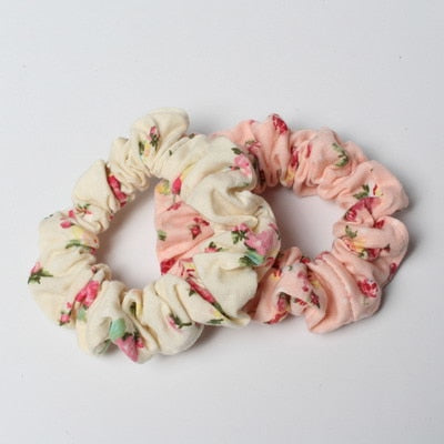 2 Pretty Ponytail Holder Hair Scrunchies