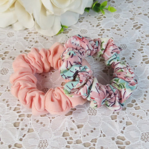2 Pretty Ponytail Holder Hair Scrunchies