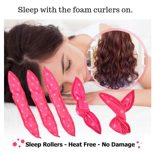20 Flexible Soft Fabric Encased Foam Hair Curlers