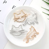 2 Gold Cat Lovers Kitty Hair Grips