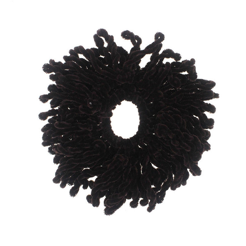 Volumising Scrunchie Velvet Big Hair Tie Bun Clip Hijab Scarf Volumizer Elastic Hair Bands