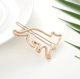 2 Gold Cat Lovers Kitty Hair Grips