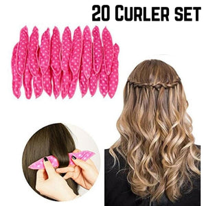 20 Flexible Soft Fabric Encased Foam Hair Curlers